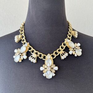 Stone Cluster Statement Necklace